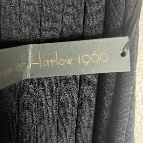 House of Harlow 1960 Black Ribbed Knit Midi Skirt Size Medium - Picture 7 of 9